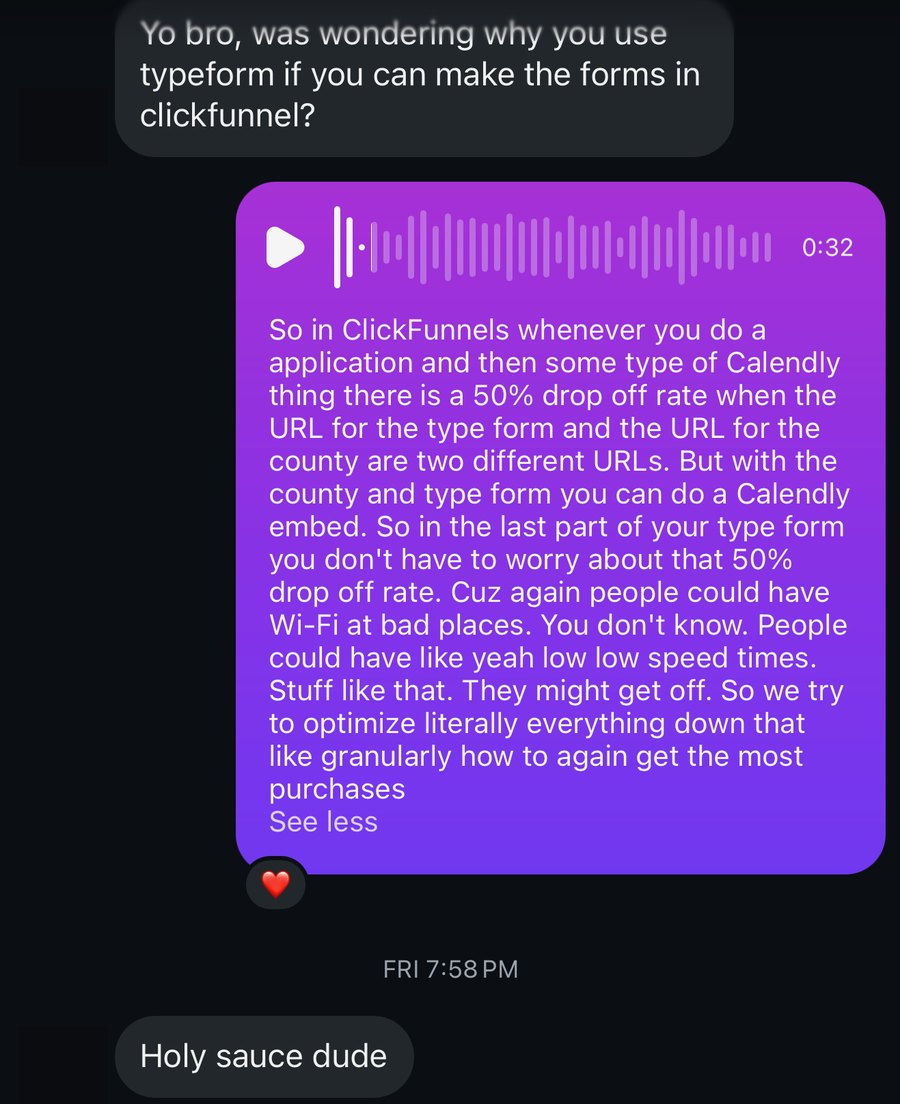 Agency founder asking how we build funnels